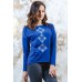 Embroidered sweatshirt "Stars" Electric